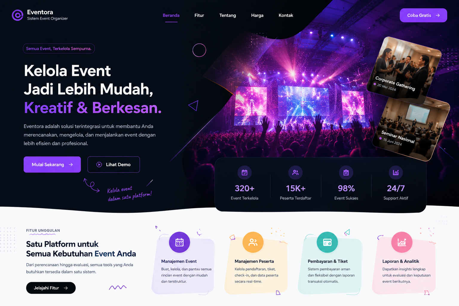 Eventora Event Organizer System