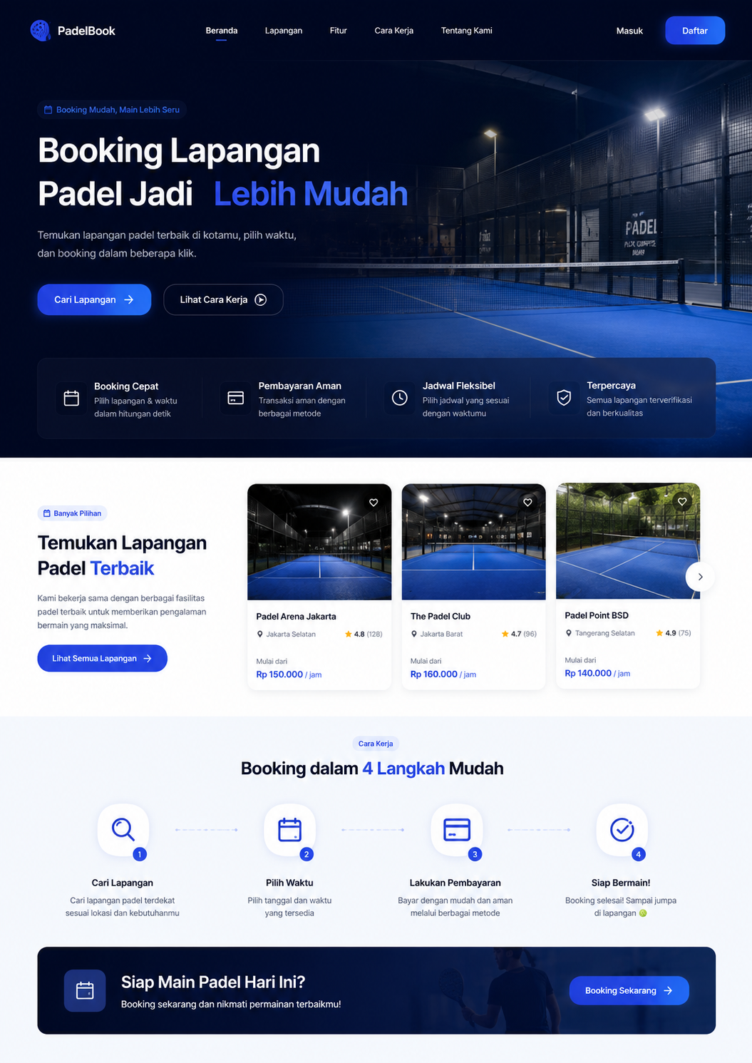 PlayField Padel Booking System